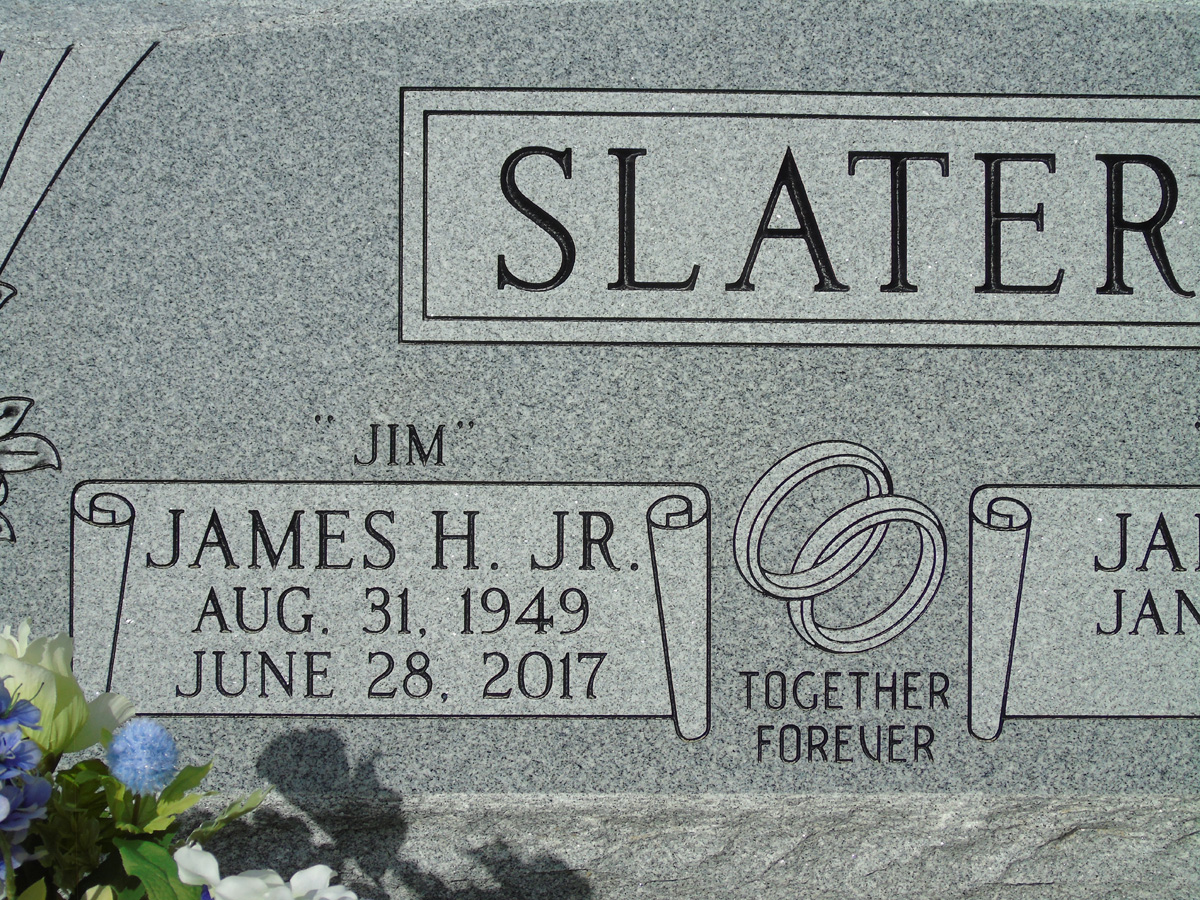 Headstone for Slater Jr., James H